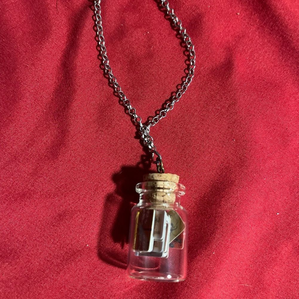 Cards in a jar necklace